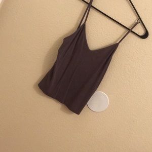 An ashy purple crop top